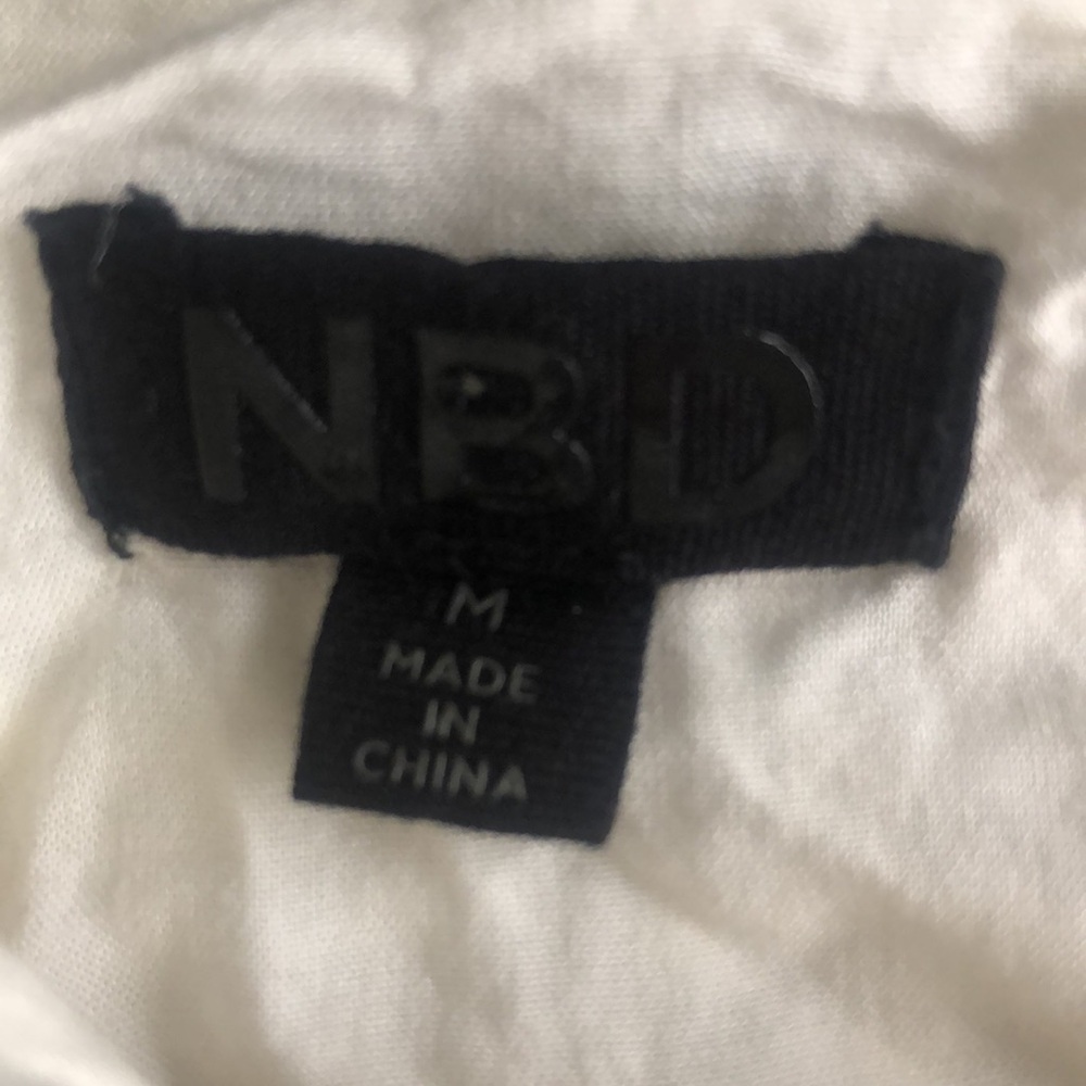 NBD White Textured Mini Dress Size M - Picture 8 of 14